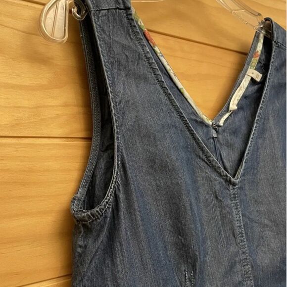SOFT SURROUNDINGS Dress Womens Medium Sleeveless Chambray Knee-length - Picture 7 of 7